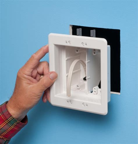 recessed tv electrical box|recessed wall mount tv box.